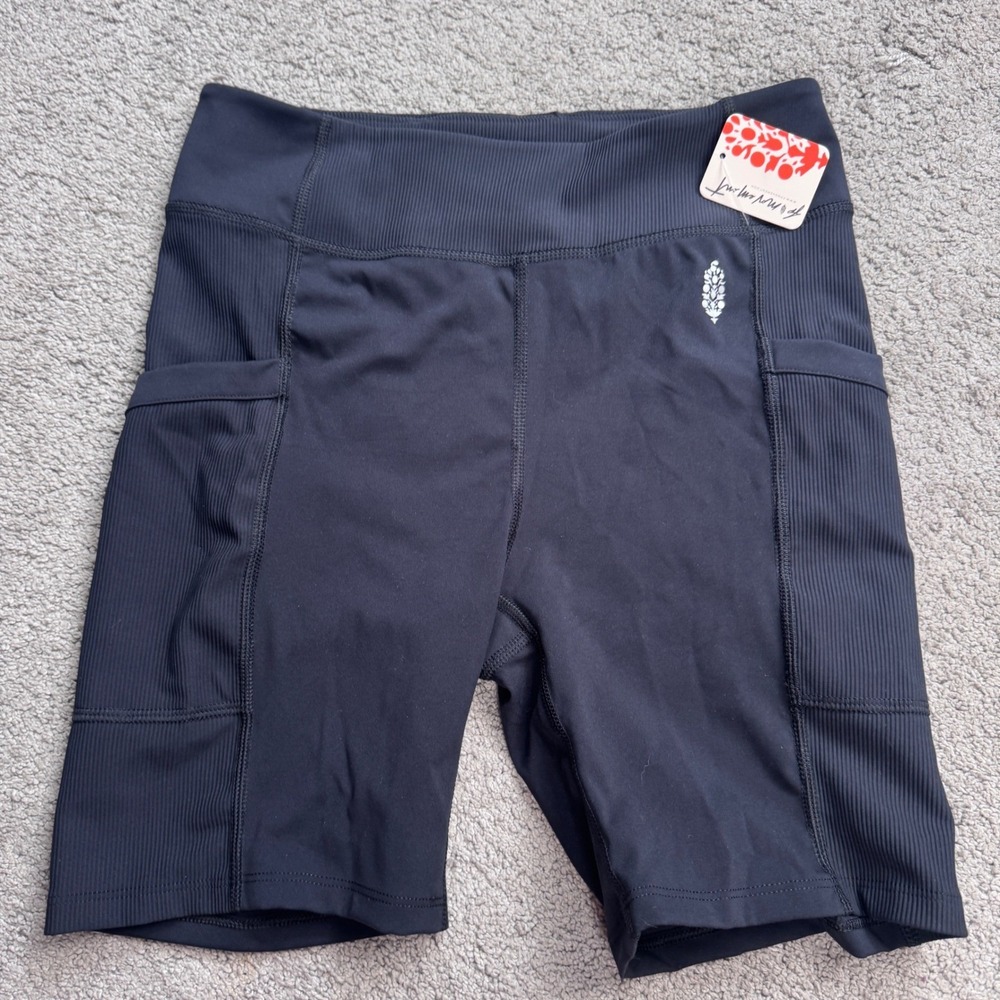 NEW FP Movement Women's Small Black Bike Shorts